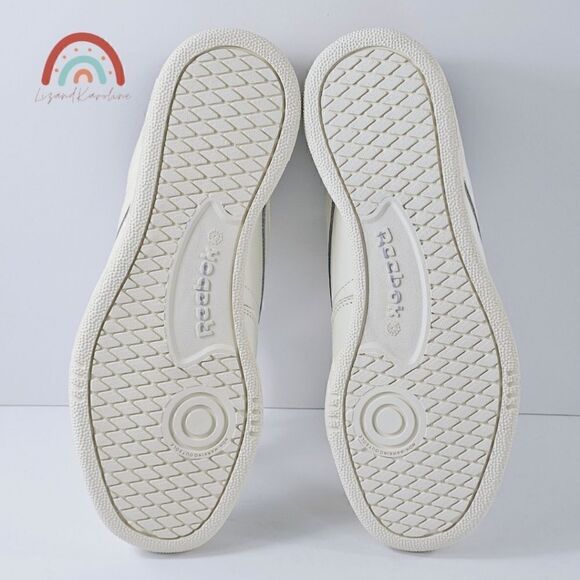 New! Reebok CLUB C 85 Leather Embroidered Archival Crest Logo Tennis Sneakers - Picture 10 of 13